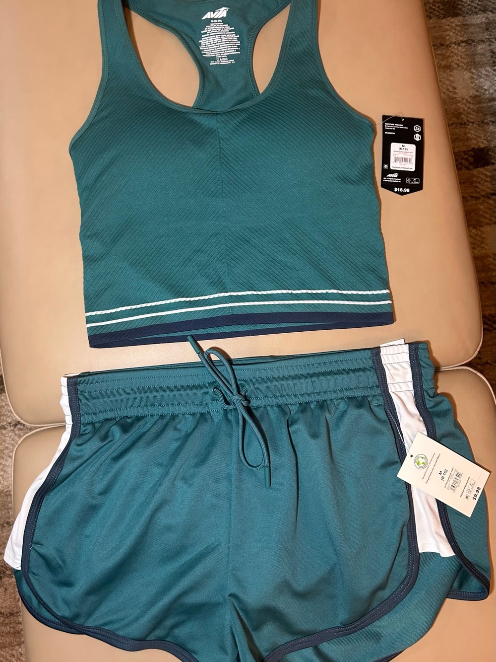 90’s Retro style Women’s Athletic Racerback Tank and Short set